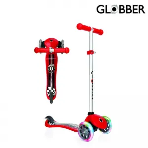 Тротинетка със светещи Led гуми Globber Primo Fantasy червена