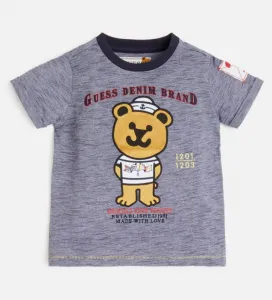 Блуза с къс ръкав с плюшено мече за момче Guess