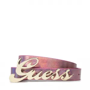 Кожен колан за момиче в розово със златна тока Guess