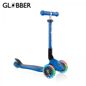 Сгъваема тротинетка със светещи колела Globber Junior синя
