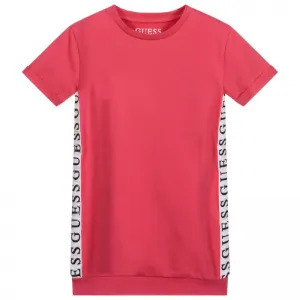 Трикотажна рокля с надписи отстрани Guess