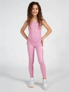 Дълъг клин в розово покрит с надписи за момиче Guess