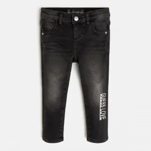 Черни дънки за момиче Skinny fit Guess Love