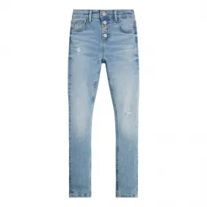 Дънки за момиче светъл деним Skinny fit Guess