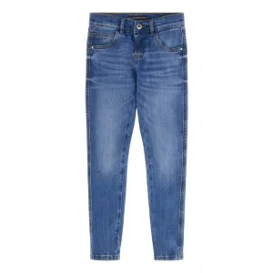 Изчистен деним панталон skinny fit за момиче Guess