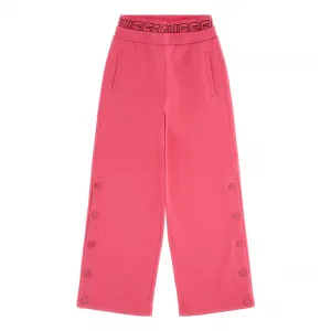 Широк спортен панталон в розово за момиче Guess