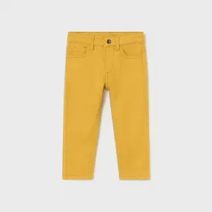 Панталон 5 джоба slim fit basic за бебе момче в жълт цвят Майорал