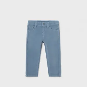 Панталон рипсено кадифе slim fit за бебе момче в синьо-зелен цвят Mayoral