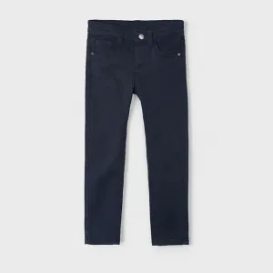 Панталон 5 джоба slim fit basic в тъмно син цвят за мини момче Майорал