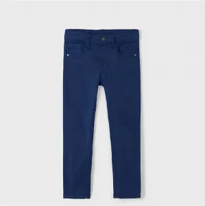 Панталон 5 джоба slim fit basic в син цвят за мини момче Майорал