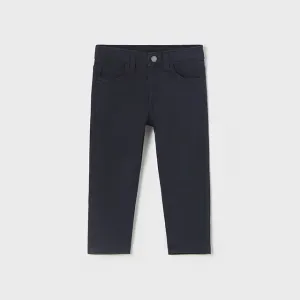 Панталон 5 джоба slim fit basic за бебе момче в морско син цвят Майорал