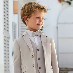 Елегантно сако лен suiting в бежово за мини момче Mayoral