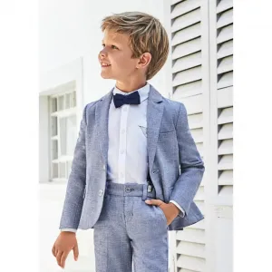 Елегантно сако лен suiting сиво за мини момче Mayoral