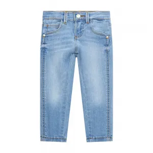 Изчистен светъл деним панталон skinny fit за момиче Guess