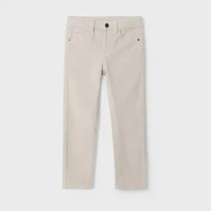 Basic панталон рипсено кадифе slim fit за мини момче в светло бежово Mayoral