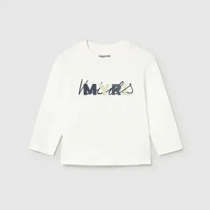 Тениска дълъг ръкав basic цвят сметана MYRL Kids за бебе момче Mayoral