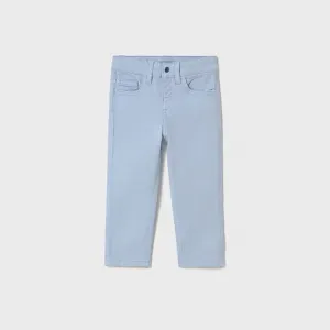 Панталон серж slim fit basic в светло син цвят за мини момче Майорал