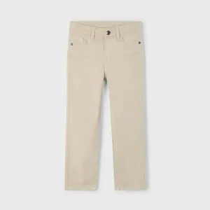 Базов панталон Slim fit за мини момче в цвят бадем Mayoral
