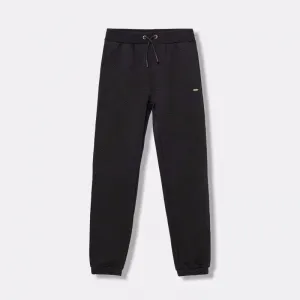 Плътен спортен панталон в черно с релефни лога Guess за момиче