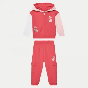 Спортен коралов екип за мини момиче с розови детайли Guess