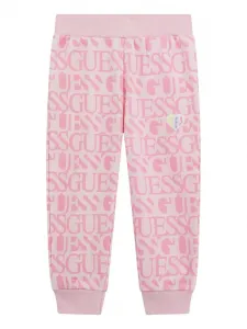 Спортен панталон в розово за мини момиче с лога Guess