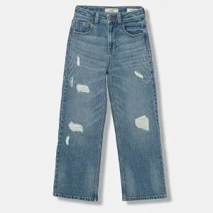 Деним свободен панталон за момиче 90s в тъмен деним Guess