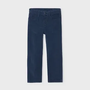 Детски рипсен панталон Mayoral Slim Fit – Наситено тъмносин