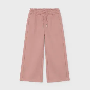 Модерен детски спортен панталон с широки крачоли (Wide Leg) в розово