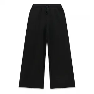 Детски спортен панталон GUESS с широк крачол (Wide Leg) в класическо черно