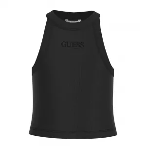 Потник рипс за момиче в черен цвят с бродиран надпис Guess