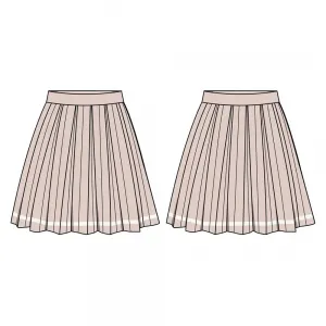 Плетена пола за момиче в розов цвят с бели детайли Guess