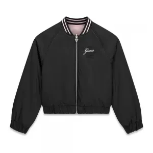 Двулицево преходно яке в черно и розово за момиче Guess