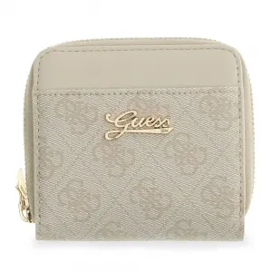 Кожен портфейл за момиче в мръснобял цвят с много отделения Guess