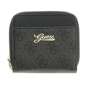 Кожен портфейл за момиче в черен цвят с много отделения Guess
