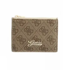 Портмоне за карти в кафяво и бежово за момиче Guess