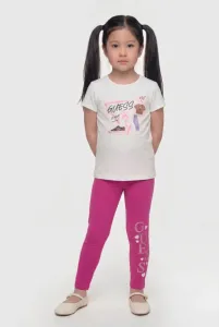 Цикламен клин за мини момиче с надпис Guess с глитери